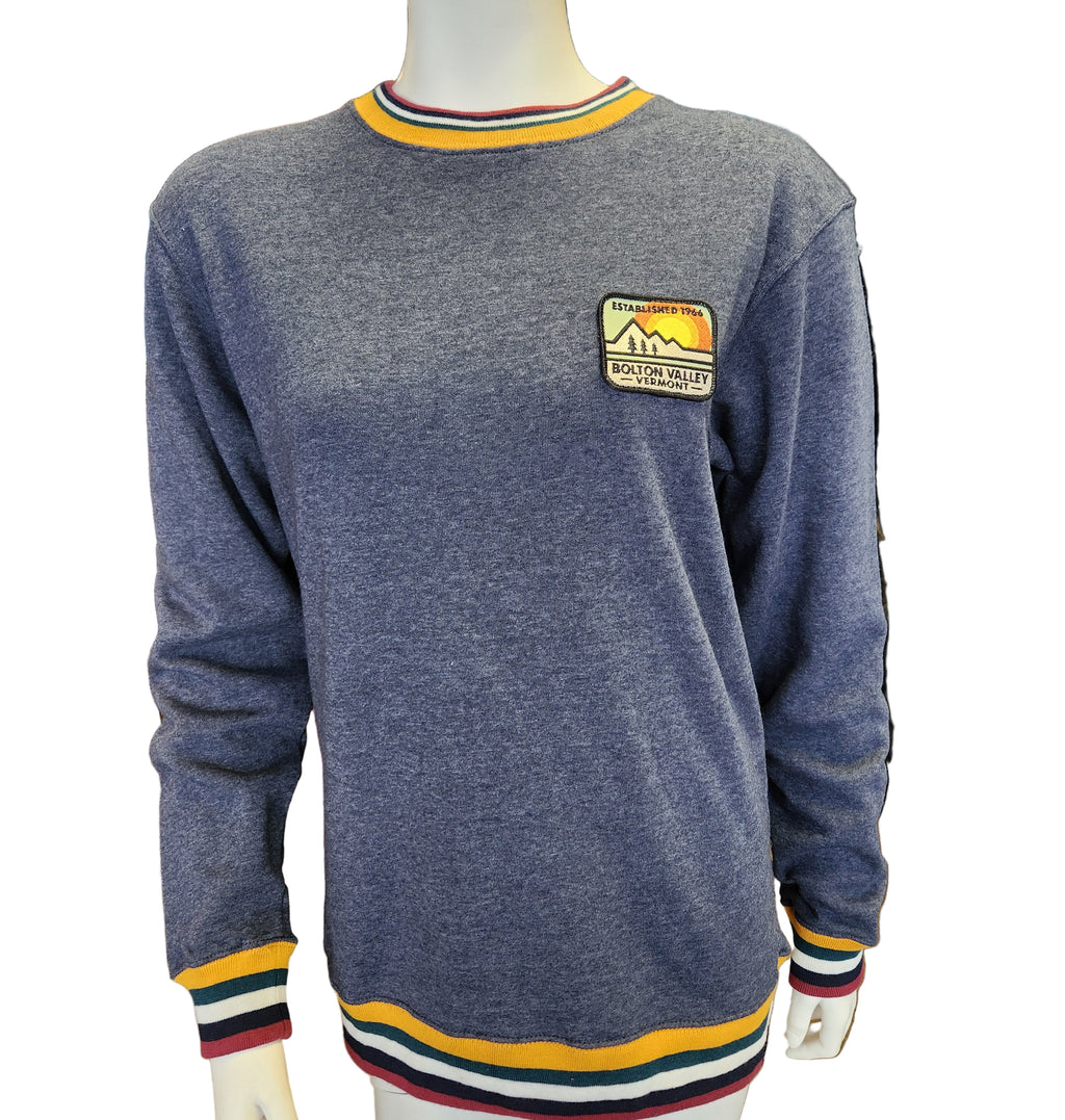 Bolton Valley Striped Crew Neck Sweatshirt