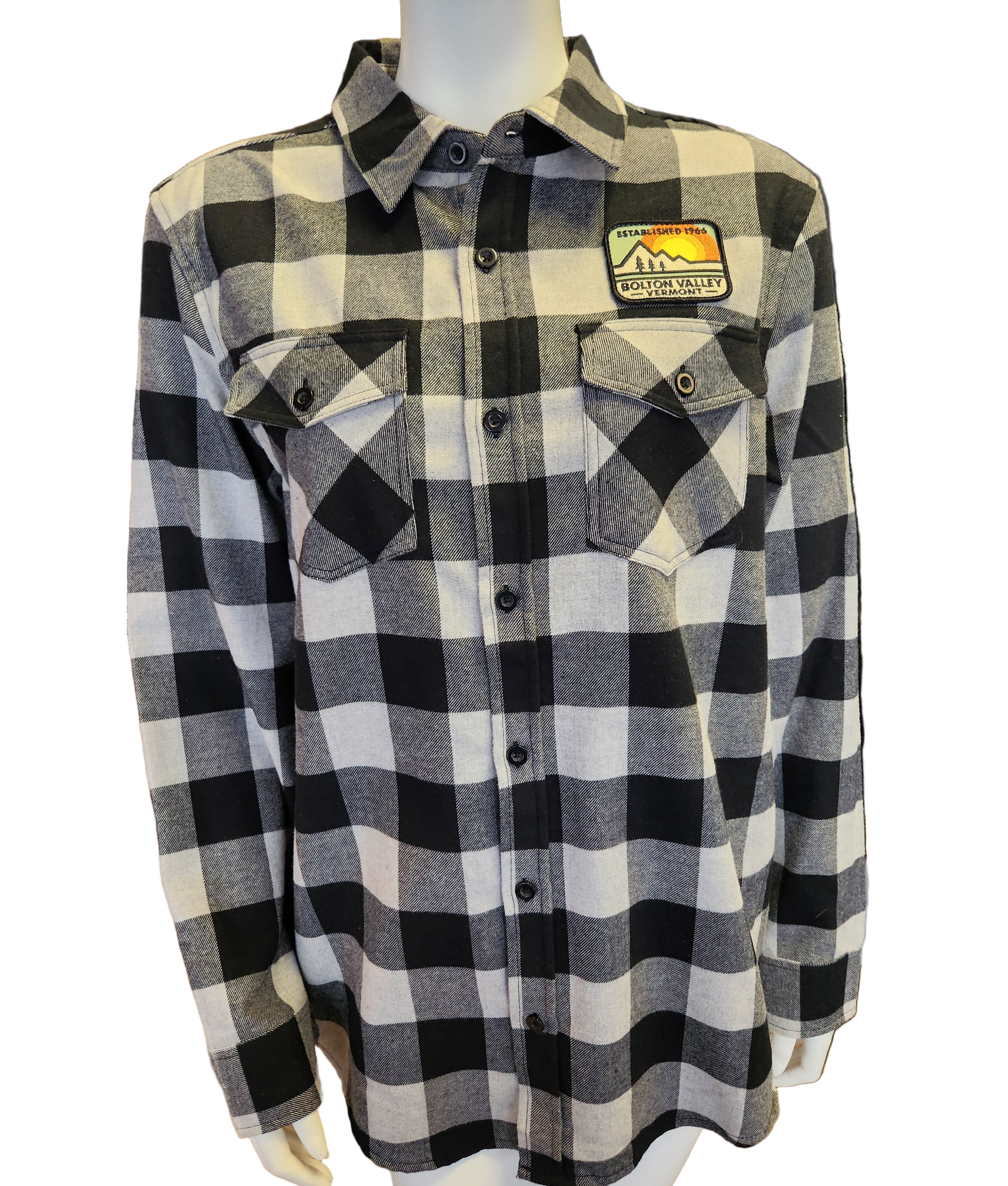 Bolton Valley Black/White Flannel Shirt