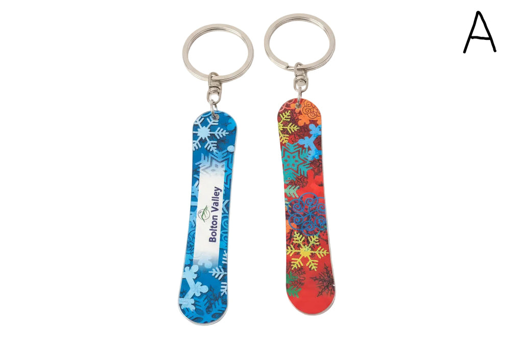 Bolton Valley Snowboard Keychain