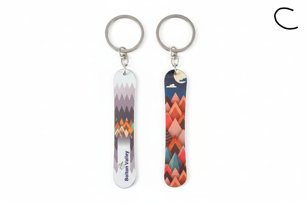 Bolton Valley Snowboard Keychain