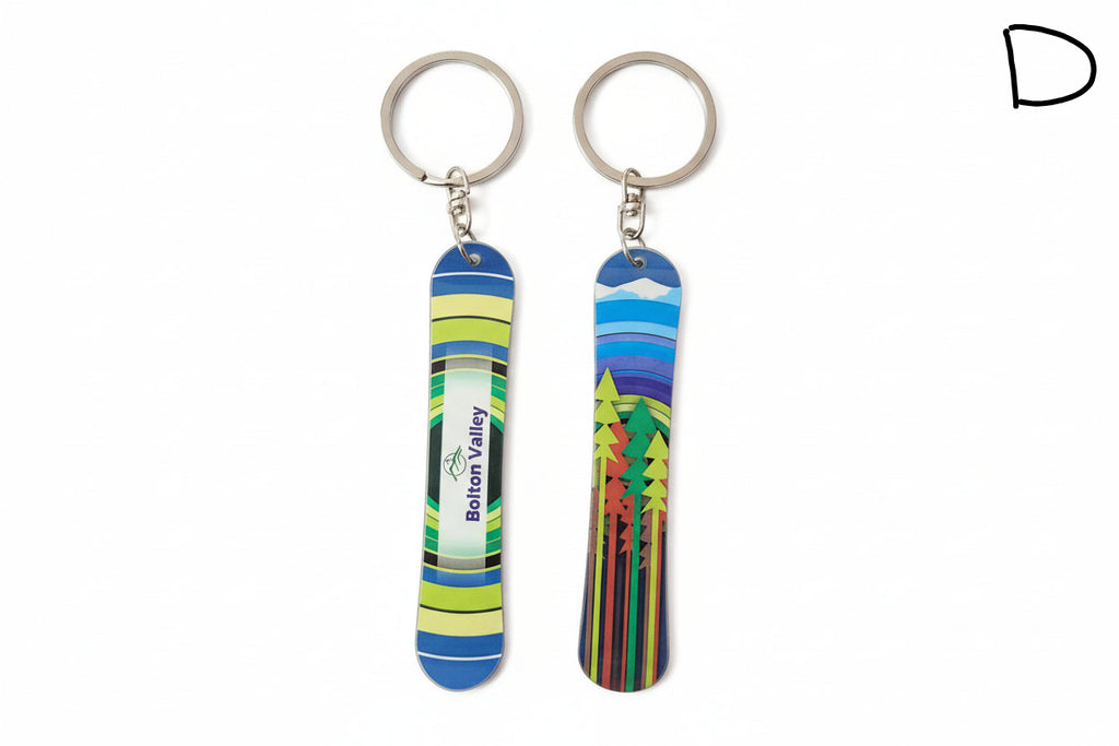 Bolton Valley Snowboard Keychain
