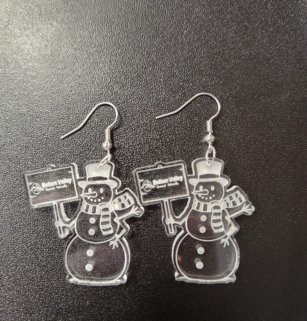 Bolton Valley x Knead Creations Snowman Earrings